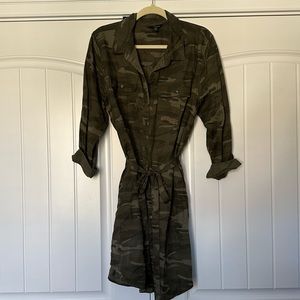 Lucky Brand Camo Shirt Dress - only worn once!